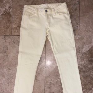 Banana republic pale yellow jeans